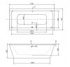 BESCO - Wanna wolnostojąca Vera 180x80 + odpływ klik-klak chrom #WKV-180-WO